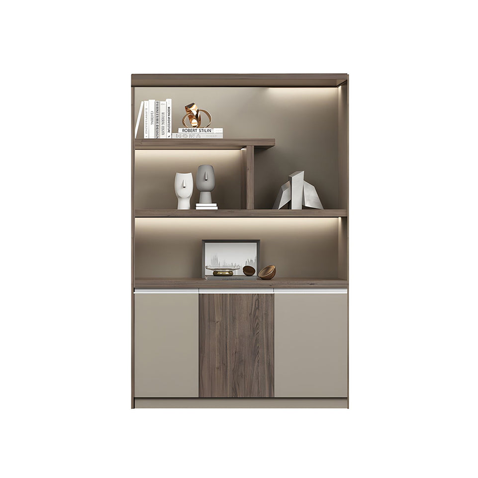 Premium Wooden Executive Lockable Cabinet, Modern Office Storage Cabinet, Background Storage and Archive Bookcase WJG-2169