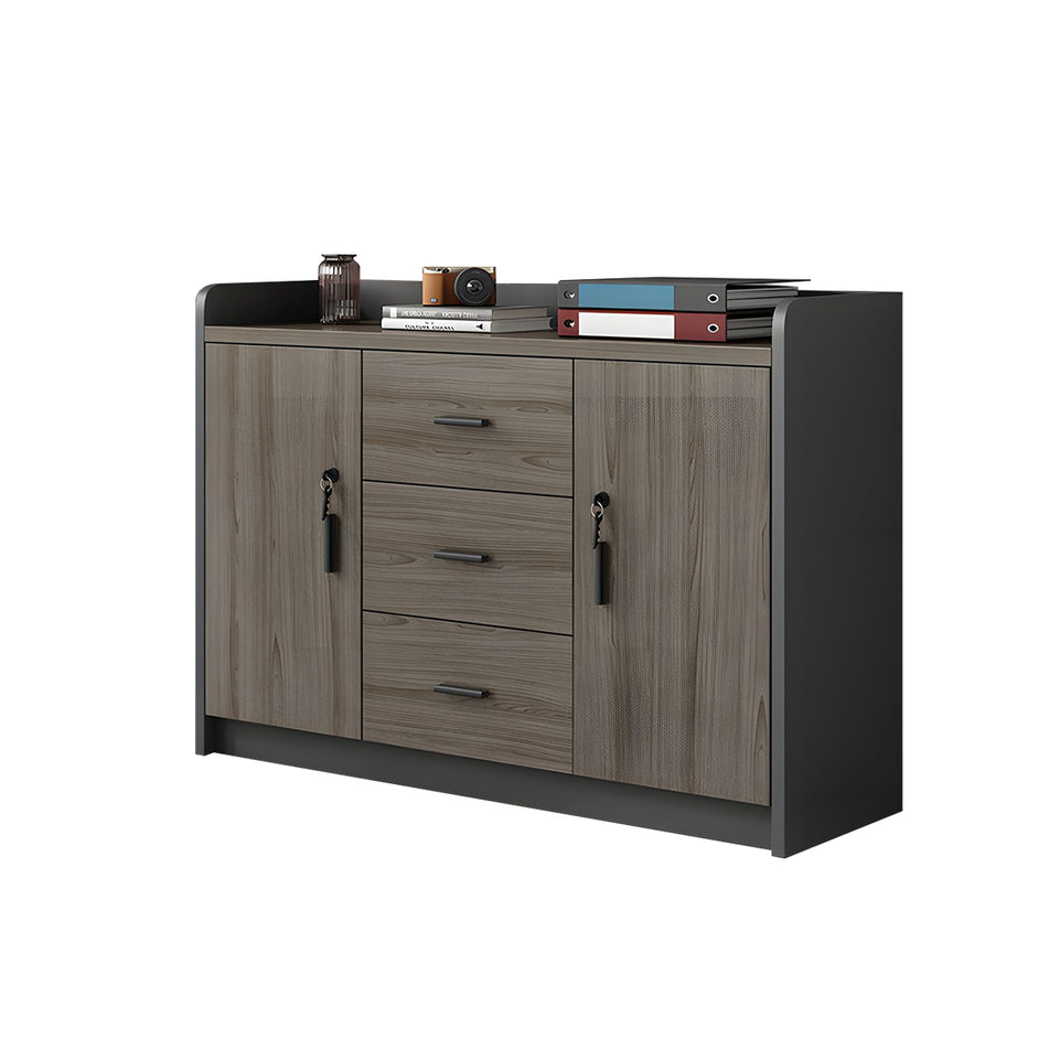 Elegant Wooden Office Low Cabinet With Lock, Large Storage Space, Smooth Silent Doors, Ideal for Conference Rooms and Workspaces CWG-2168