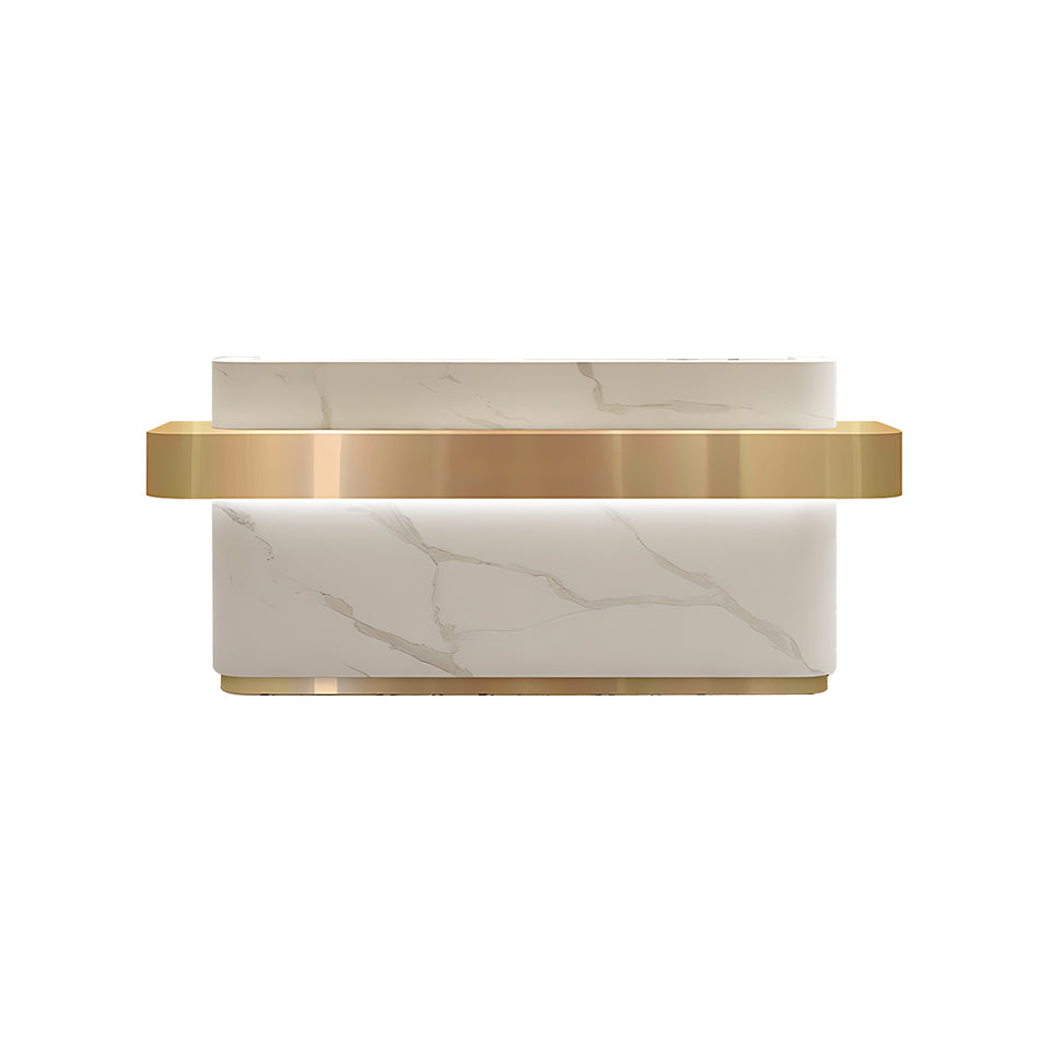 Small Straight Compact Reception Desk with Large Desktop and Storage for Stores JDT-1020