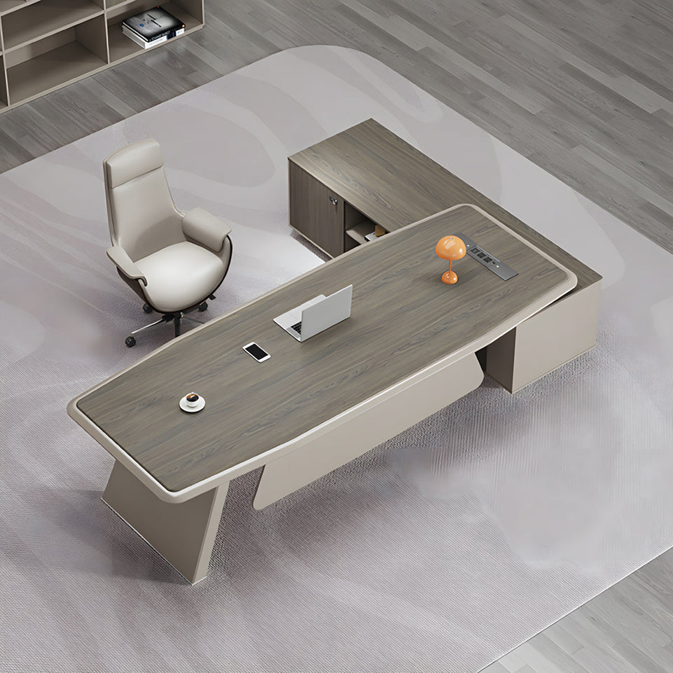 Modern L-Shaped Executive Desk with Side Storage for General Manager LBZ-2284