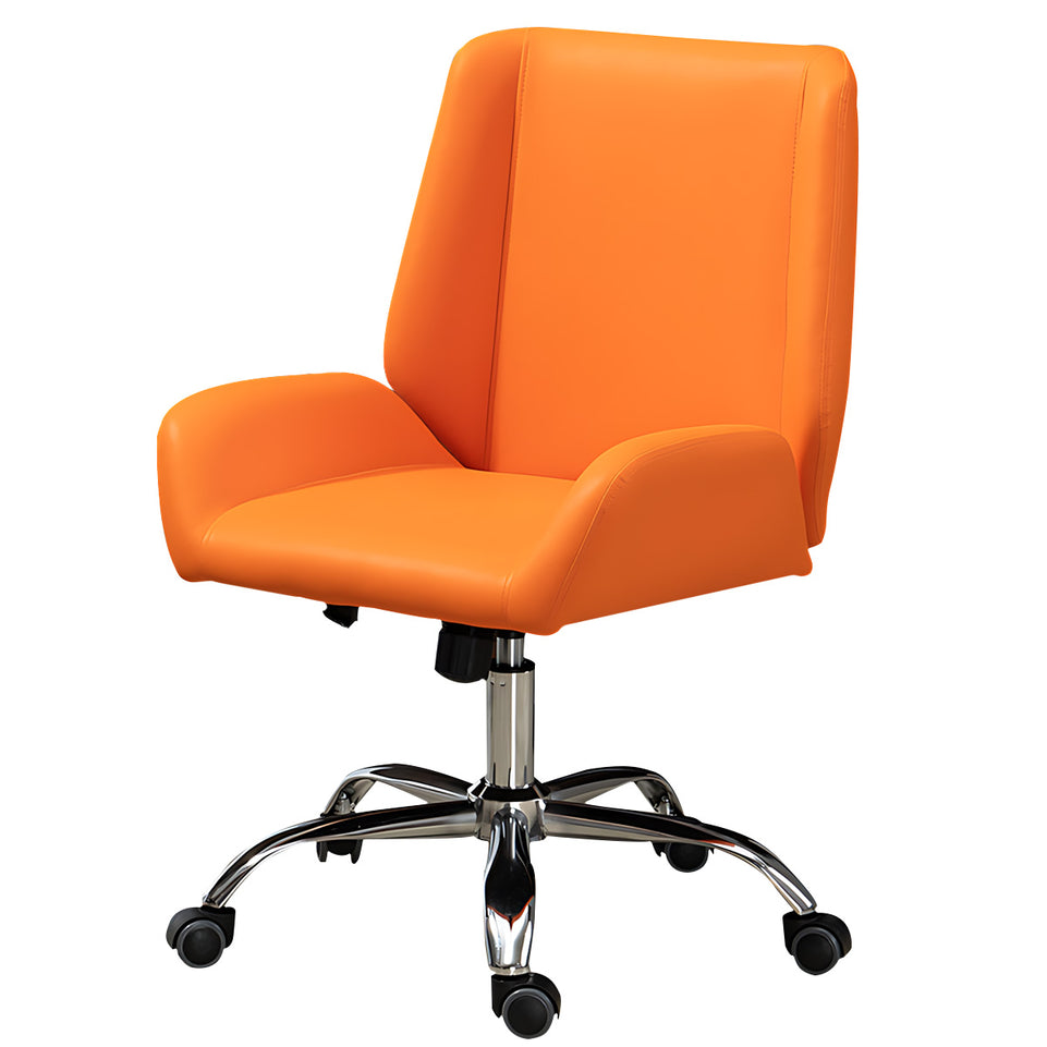 Ergonomic Leather Office Chair Stylish Brown Leather Mid-Back Design BGY-1050