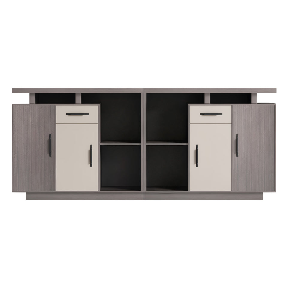 Elegant Eco-friendly Storage Cabinet with Thickened Top and Open & Closed Compartments for Offices & Tea Rooms CWG-2204