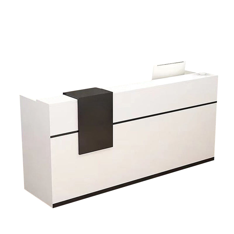 Compact Front Desk with Keyboard Tray and CPU Holder for Shops JDT-10101