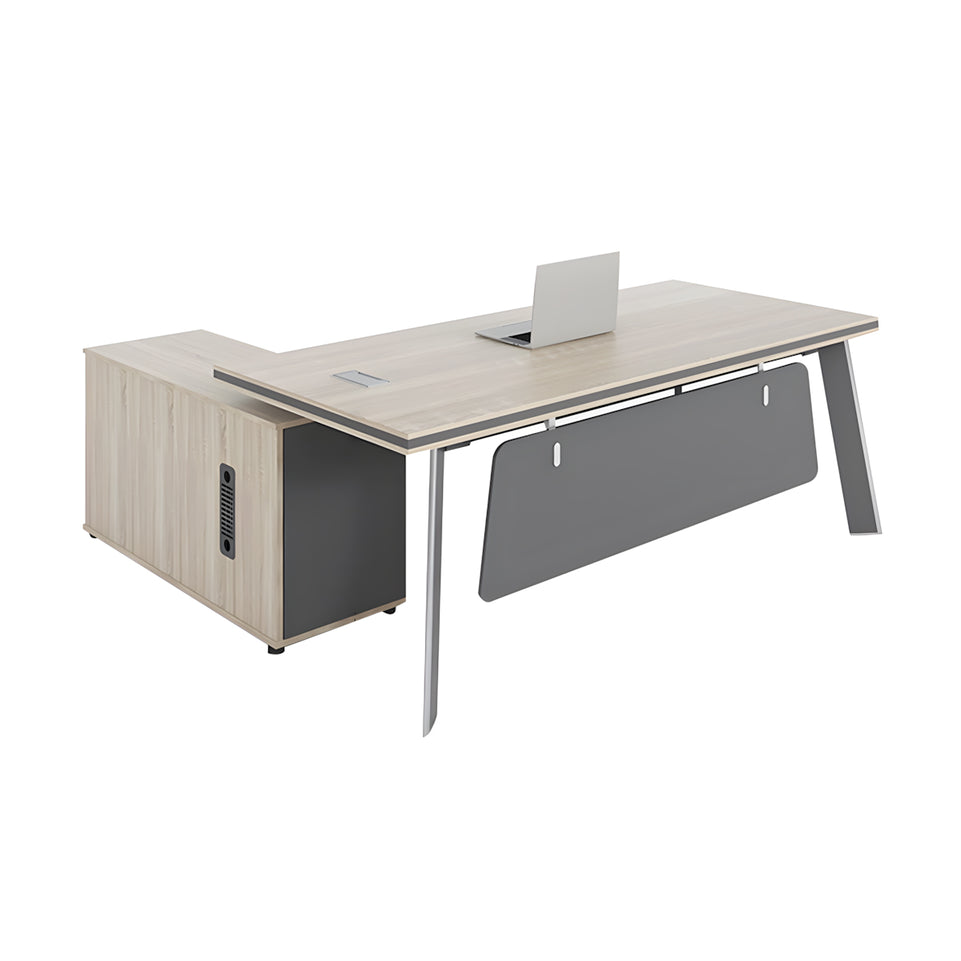 Minimalist Executive Office Desk with Cable Management Box LBZ-10121