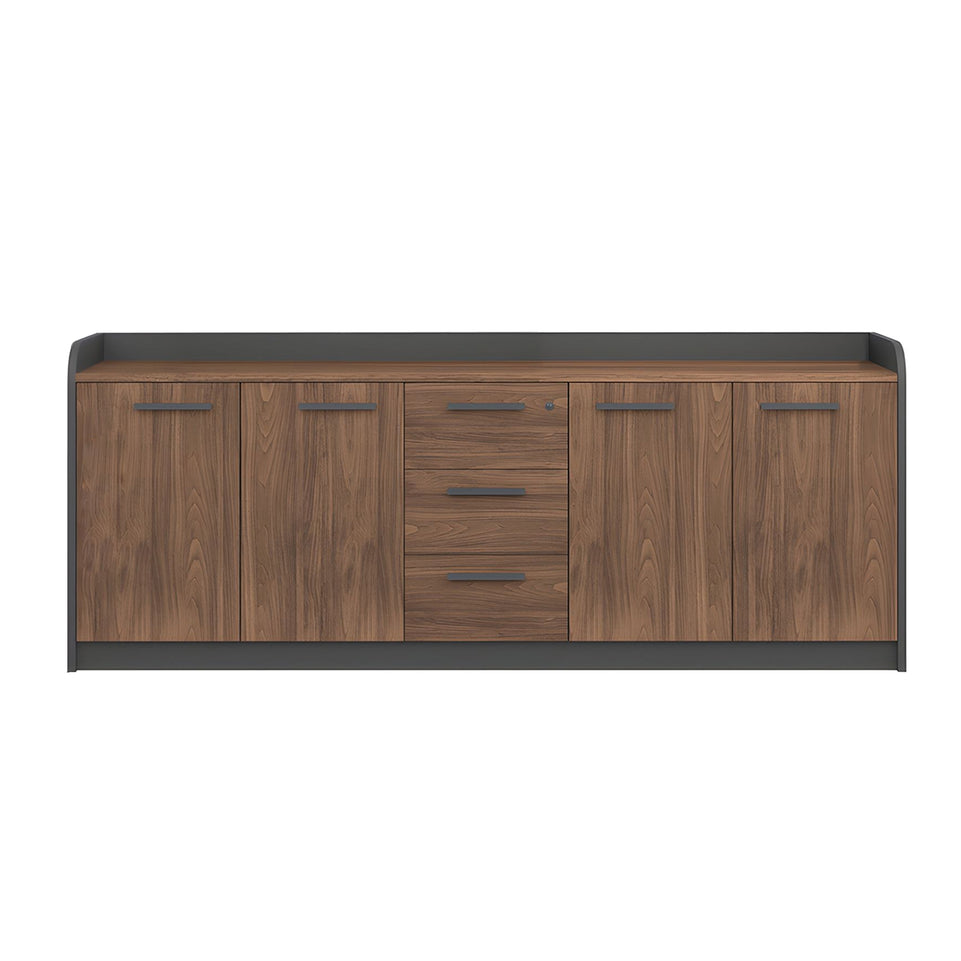 Premium Wooden Floor-Standing Office Tea Cabinet With Lockable Drawers And Spacious Storage For Office Essentials CWG-2163