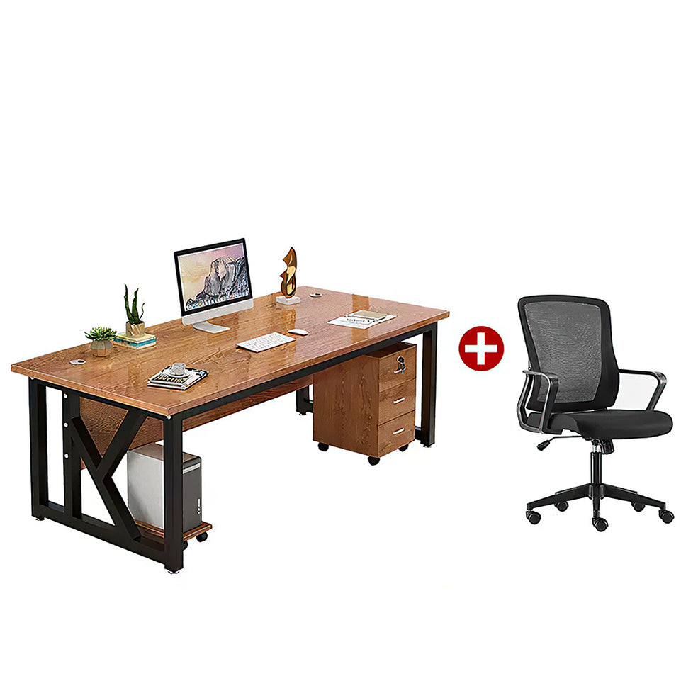 Office desk simple modern table and chair boss table single large desktop computer desk YGZ-105