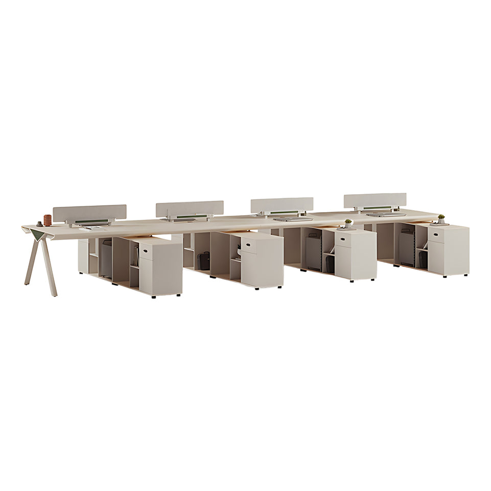 Stylish Modern Employee Desk with Unique Curved Screen Desktop Design BGZ-2040