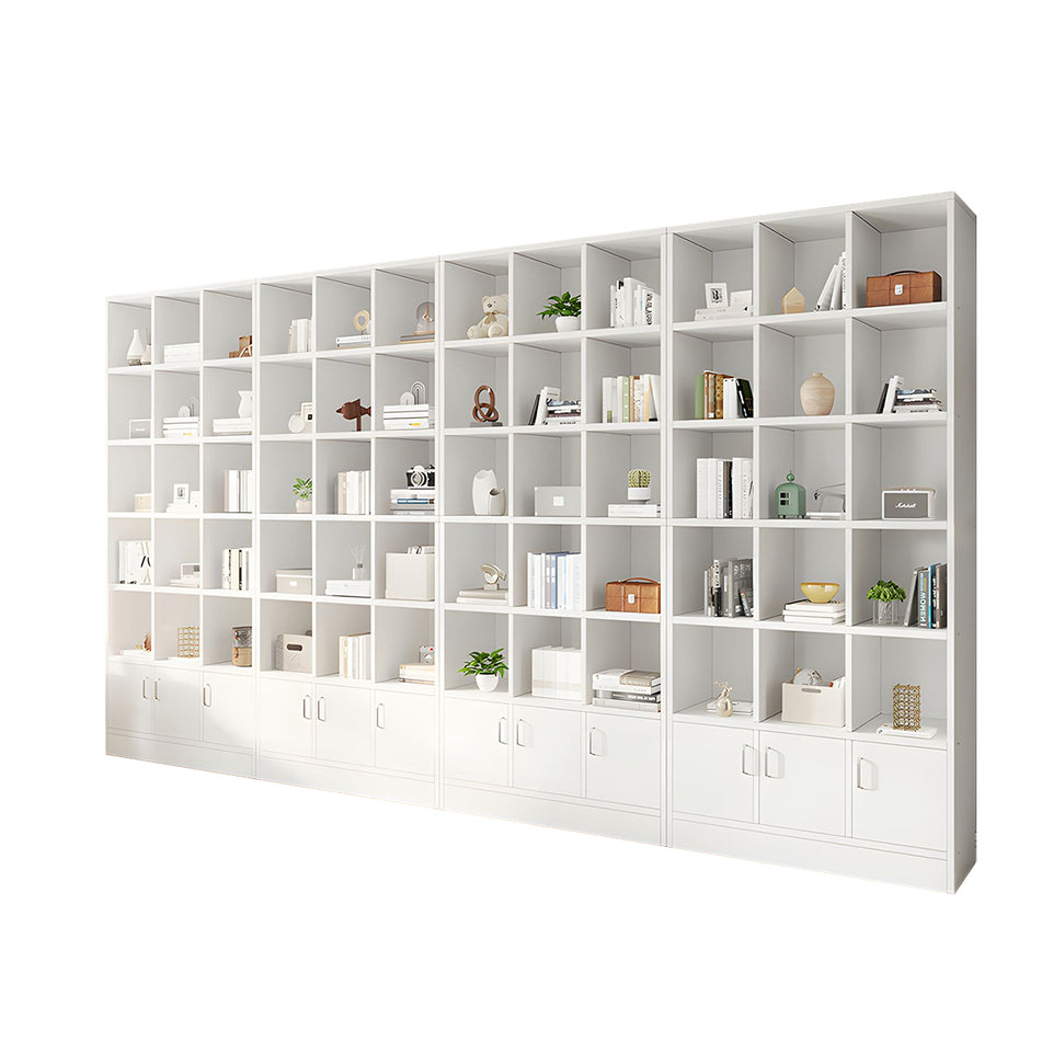 Spacious Floor-to-Ceiling Wooden Bookcase – Multi-Layer Dustproof Storage Cabinet for Home with Deep Shelves CWG-2178