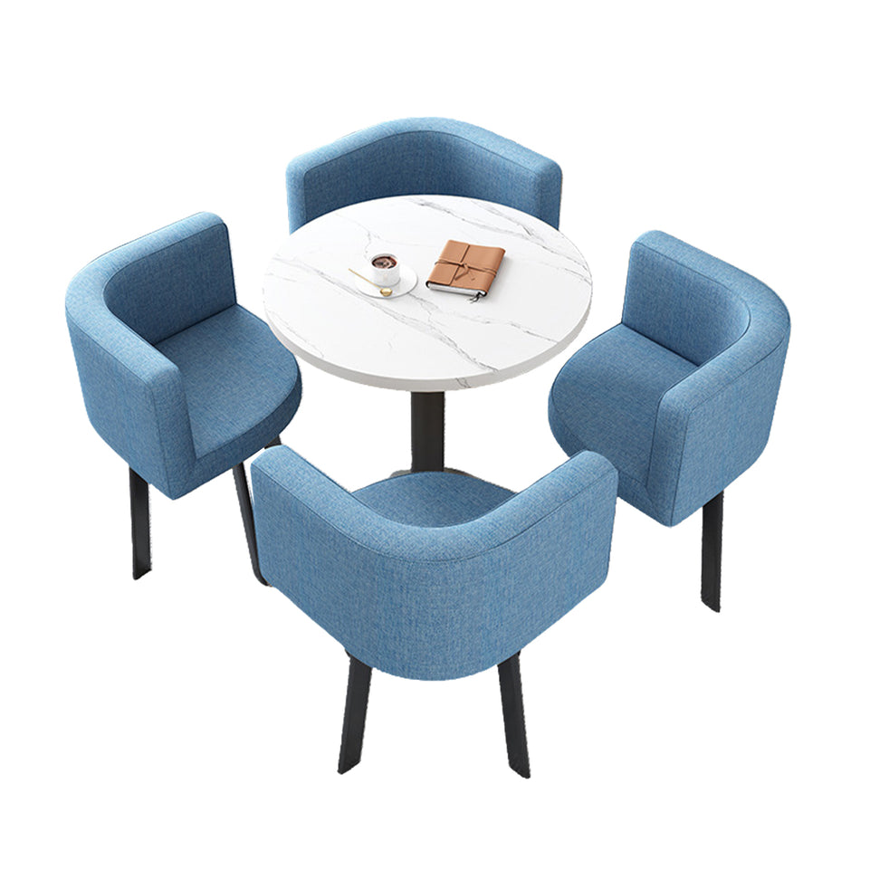 Reception Table with 4 Chairs for Small Cafés or Waiting Areas JDZH-2022