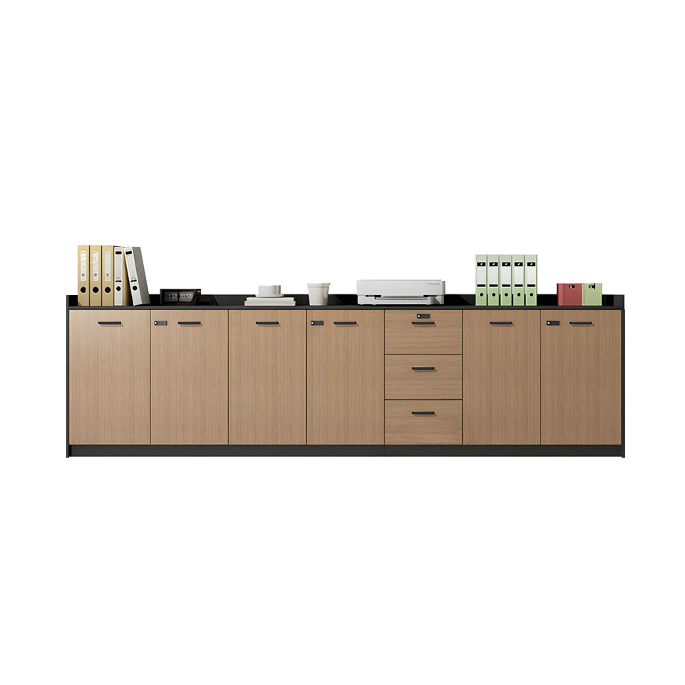 Contemporary Floor-Standing Office File Cabinet with Lockable Storage, Adjustable Shelves, and Spacious Drawers CWG-2176