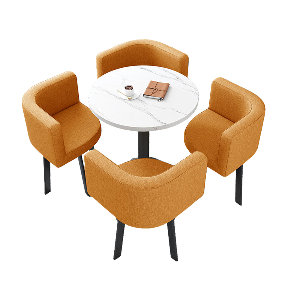 Reception Table with 4 Chairs for Small Cafés or Waiting Areas JDZH-2022