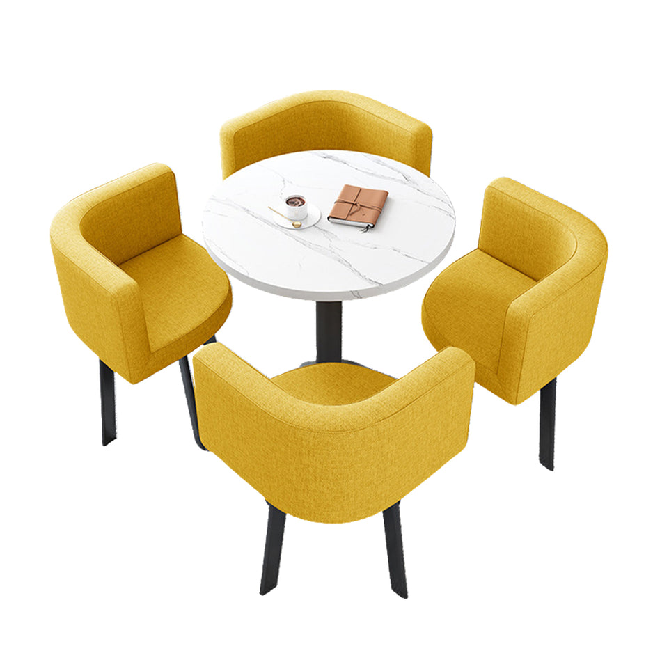 Reception Table with 4 Chairs for Small Cafés or Waiting Areas JDZH-2022