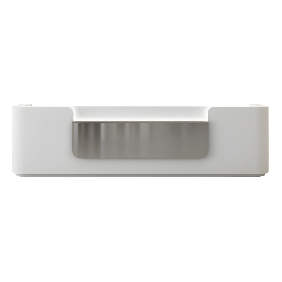 Modern Reception Desk 63-150 in Wide with File Drawers for Office Lobby