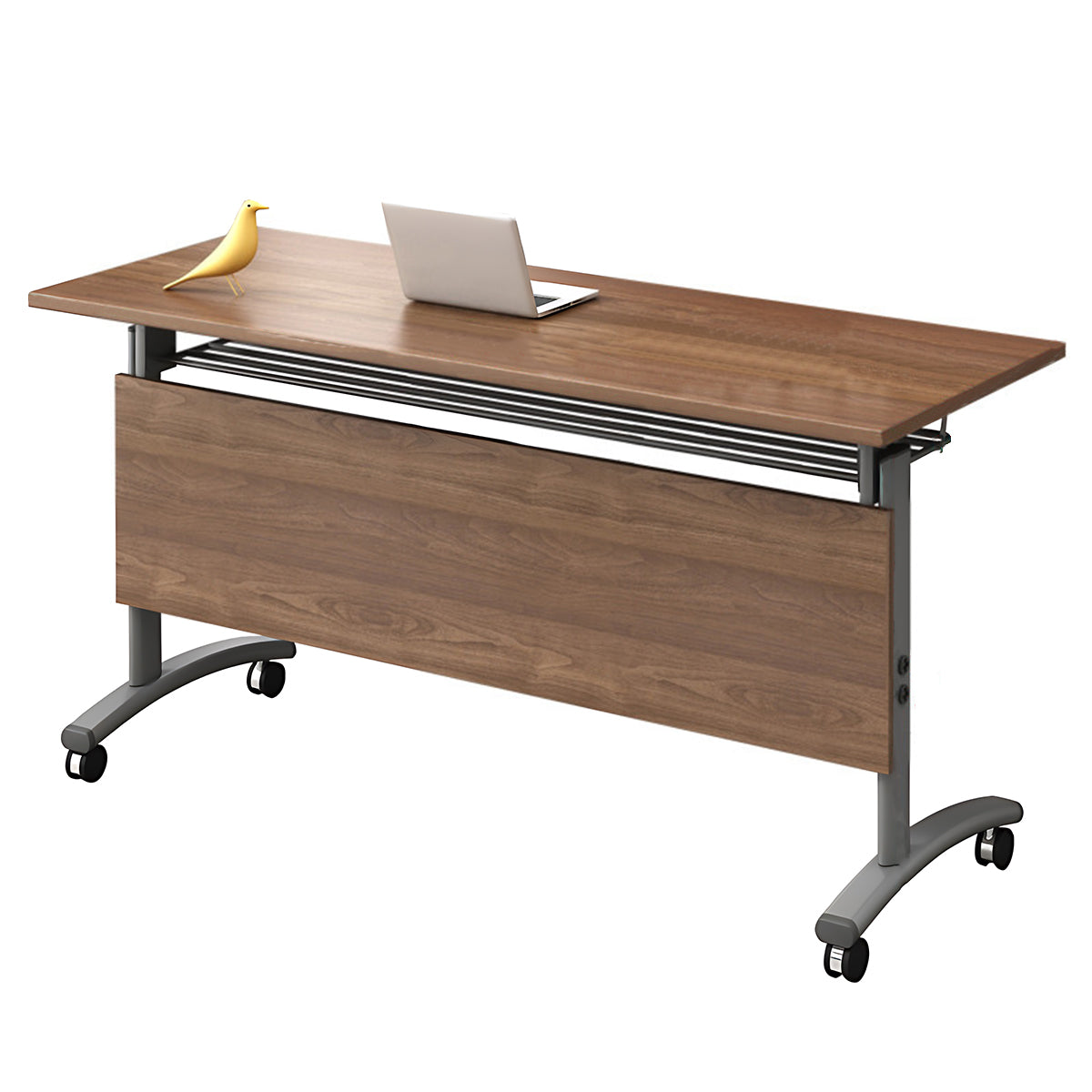 Versatile Folding Conference Table Mobile Training Desk With Flip Mechanism HYZ-2042