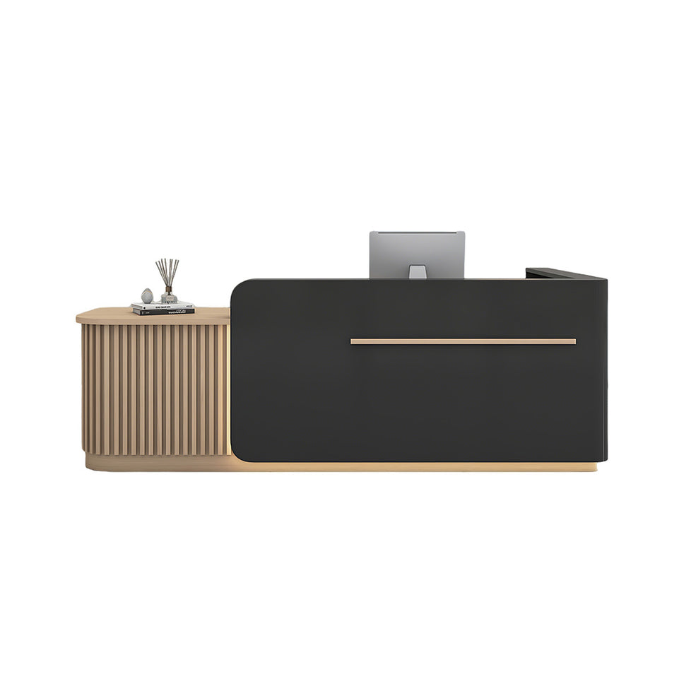 Sleek Reception Desk with Ample Storage & Functional Layout JDT-2342