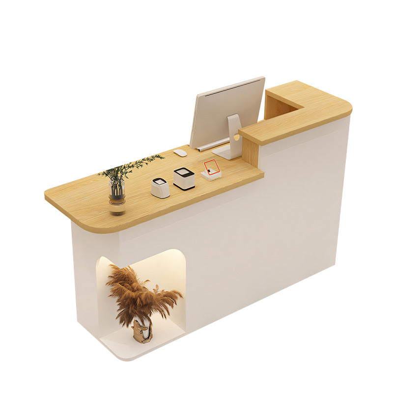 Private Labe Small Front Desk With Display Corner And Cabinet For Salons And Clothing Stores JDT-10105