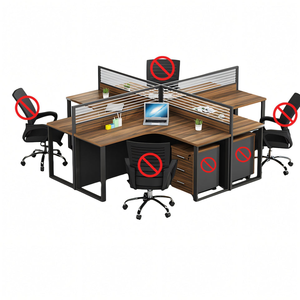 Modern Partitioned Computer Desk Office Workstation BGZ-225