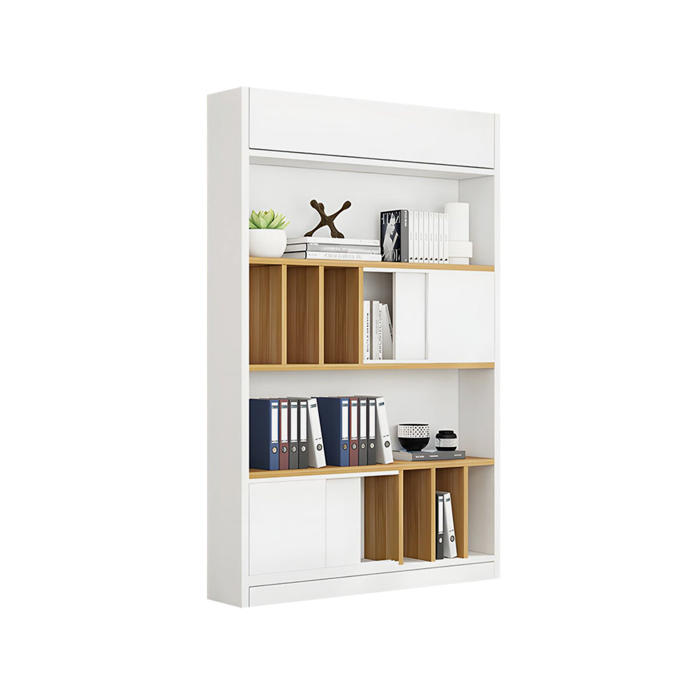 Modern Wooden Office Cabinet with File Storage and Multi-Functional Shelving for Workstations CWG-2172