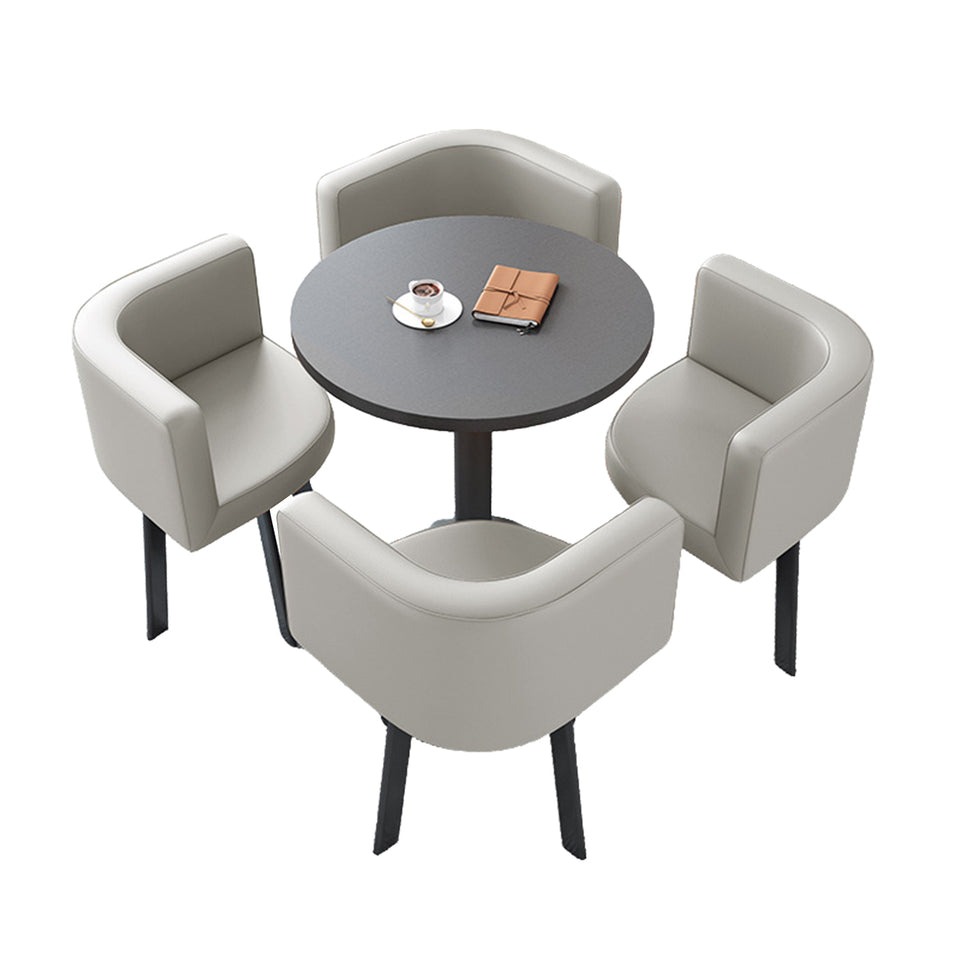 Reception Table with 4 Chairs for Small Cafés or Waiting Areas JDZH-2022