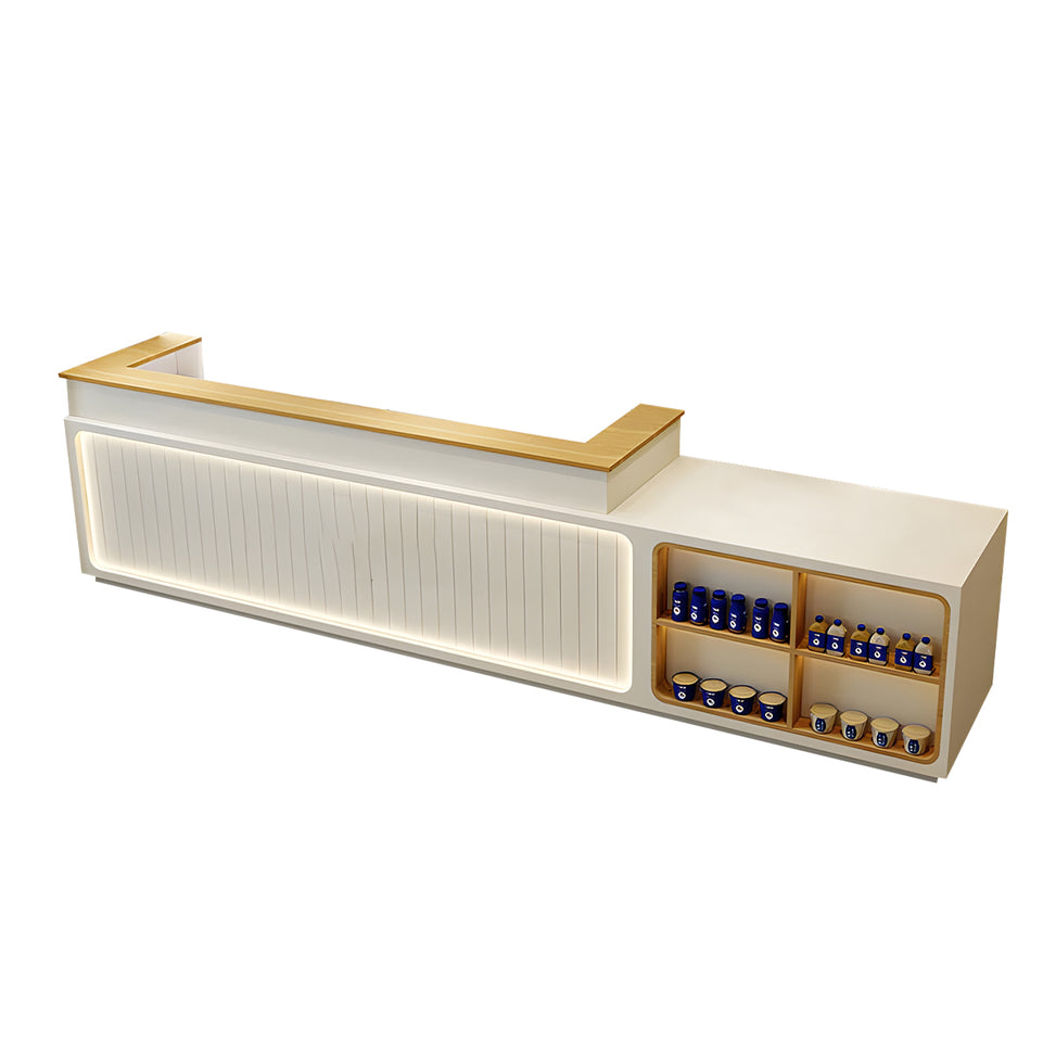 Modern Milk Tea Store Checkout Counter Reception Desk JDT-726