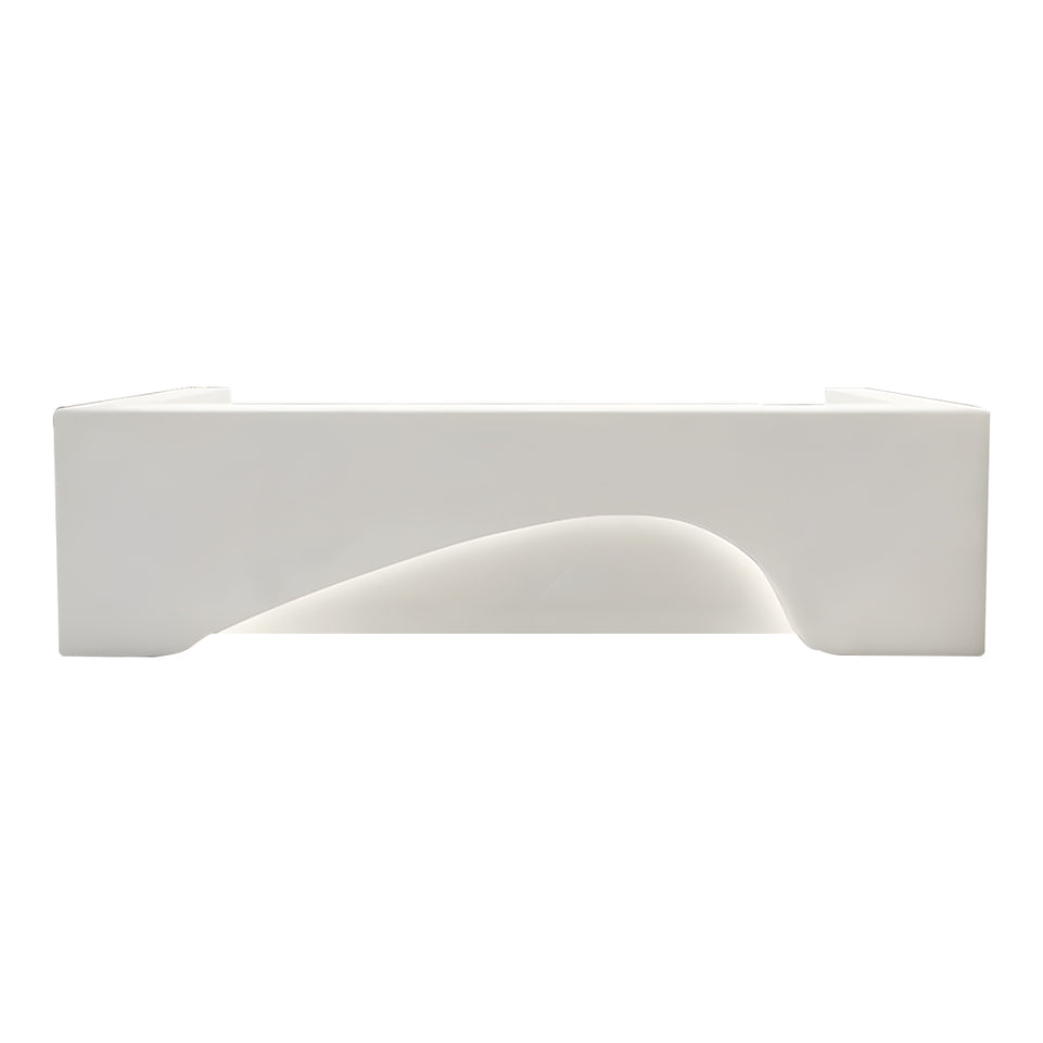 Curved Straight Fashion Front Desk with Keyboard Tray and Lockable Drawer for Offices JDT-1052