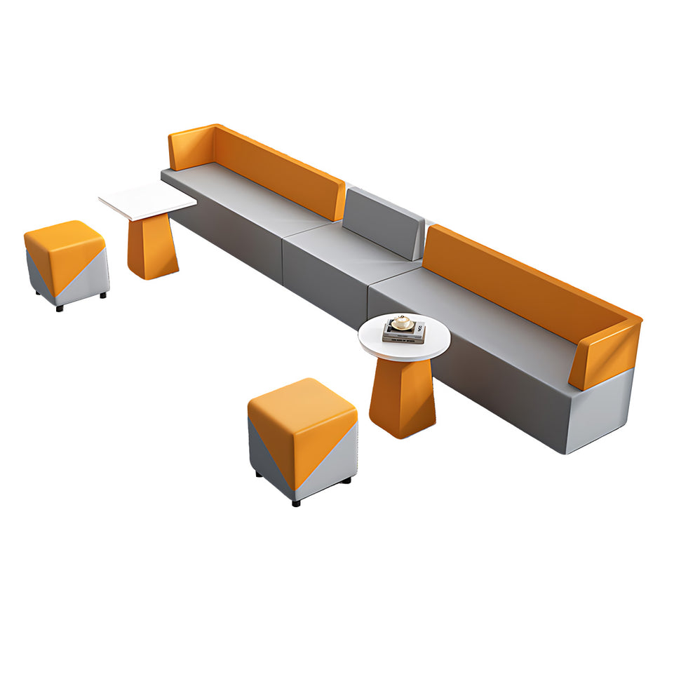 Modern Scratch-Resistant Corner Sofa with Solid Wood Frame for Office Reception and Lounge Areas JDZH-2081