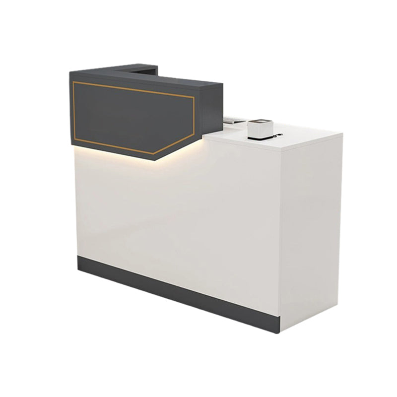 Small Front Desk with Corner and Keyboard Tray for Clothing Stores and Salons JDT-1047
