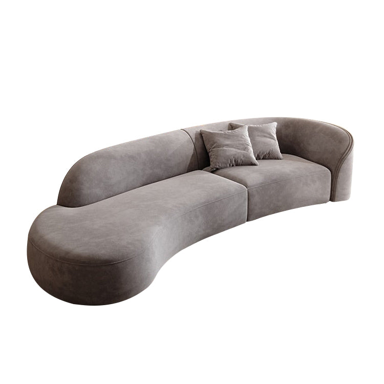 Curved Fabric Sofa, Simple Living Room, No-Wash Technology Fabric Sofa BGSF-1048