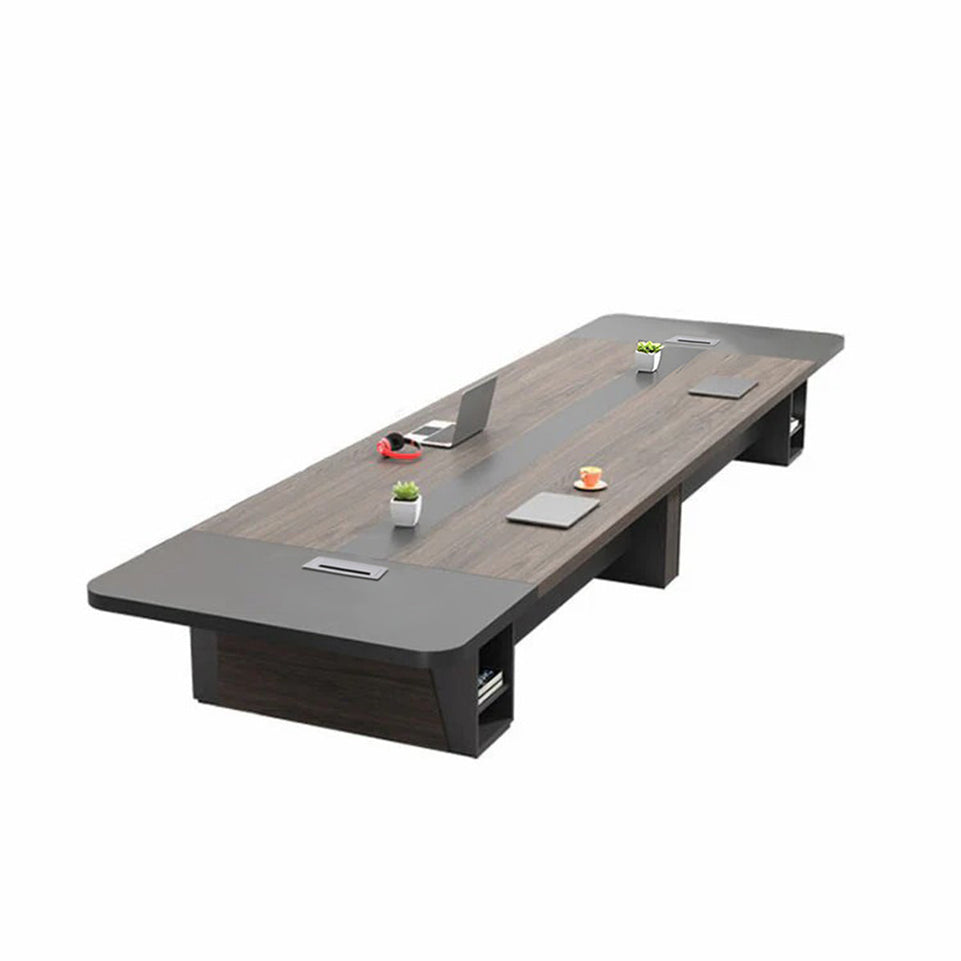 Modern Rectangular Conference Table with Under-Desk Storage for Office HYZ-7161