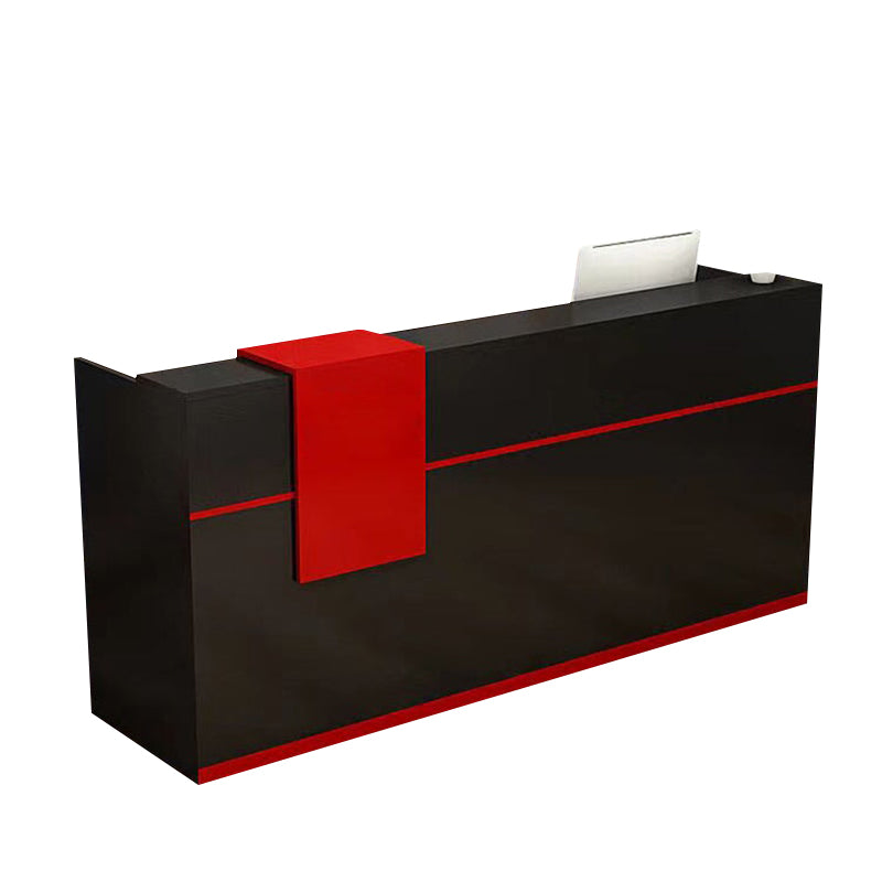 Compact Front Desk with Keyboard Tray and CPU Holder for Shops JDT-10101