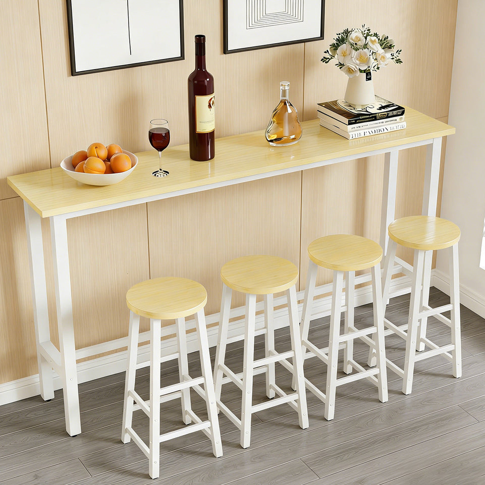 Modern Wall-Mounted Bar Table with High Stools SZ-BTZ-0001 (In Stock)