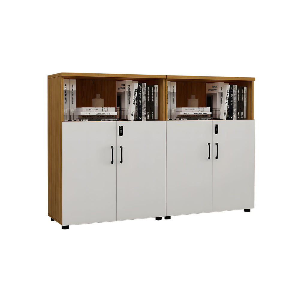 Stylish Lockable Wooden File Cabinet with Multi-Compartment Storage for Workspace CWG-2164