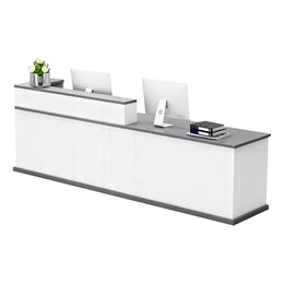 Corner Straight Stylish Reception Desk with Keyboard Tray and Drawers for Offices and Hotel Lobbies JDT-712(Sale Event)