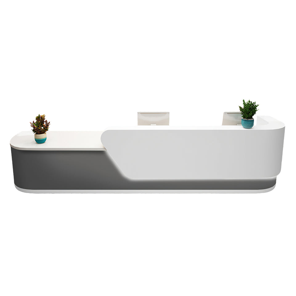 Modern Office Reception Desk with Curved Corner JDT-2065
