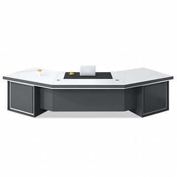 Modern Executive Desk 87-126 in Wide with Side Storage & Lumbar Support for Home Office