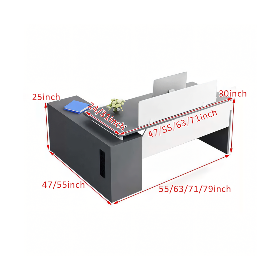 Modern Office Lockable Executive Desk and Chair Set for Managers and Executives-BGZ-160