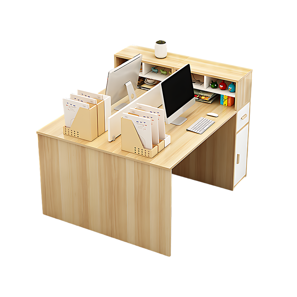 Sturdy And Spacious Office Desk With Thickened Tabletop And Ample Storage BGZ-2033