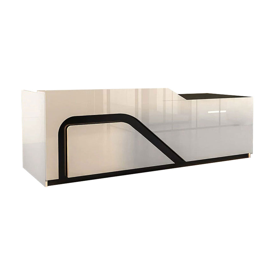 Lacquer Reception Desk with LED Lights and Lockable Drawer for Retail Stores JDT-1051