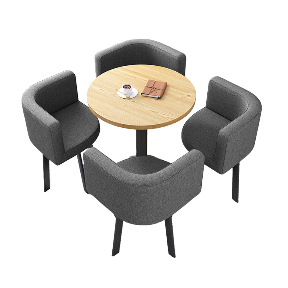 Reception Table with 4 Chairs for Small Cafés or Waiting Areas JDZH-2022