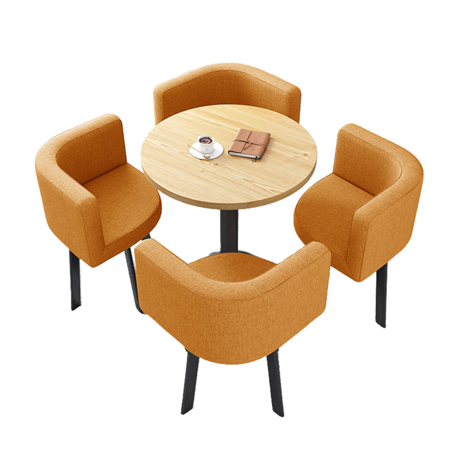 Reception Table with 4 Chairs for Small Cafés or Waiting Areas JDZH-2022