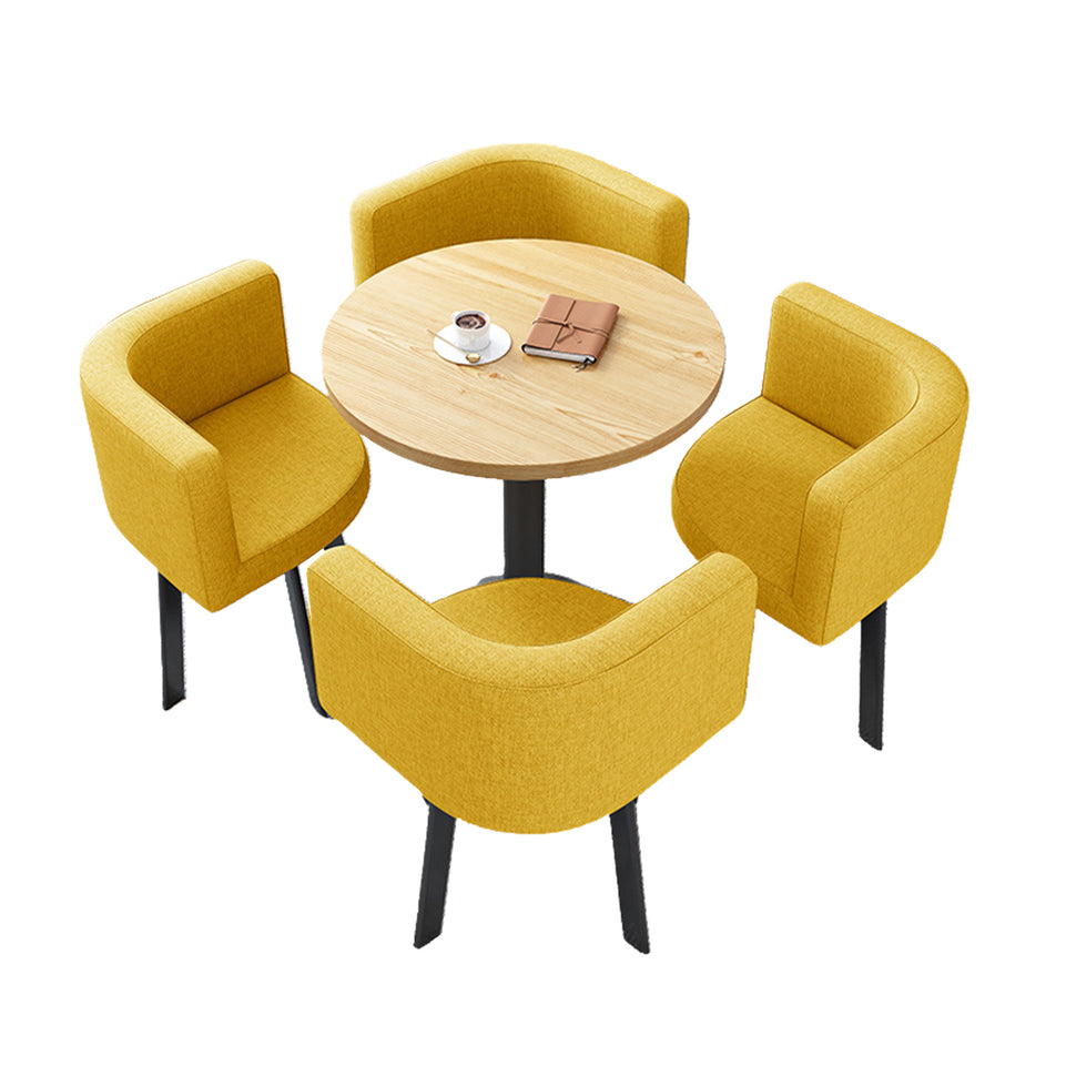 Reception Table with 4 Chairs for Small Cafés or Waiting Areas JDZH-2022