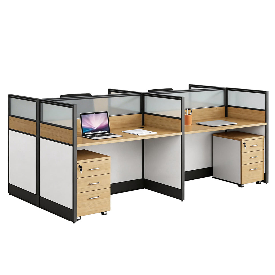 Efficient Office Setup: Modern Staff Desk and Chair Set with Computer Desk BGZ-006