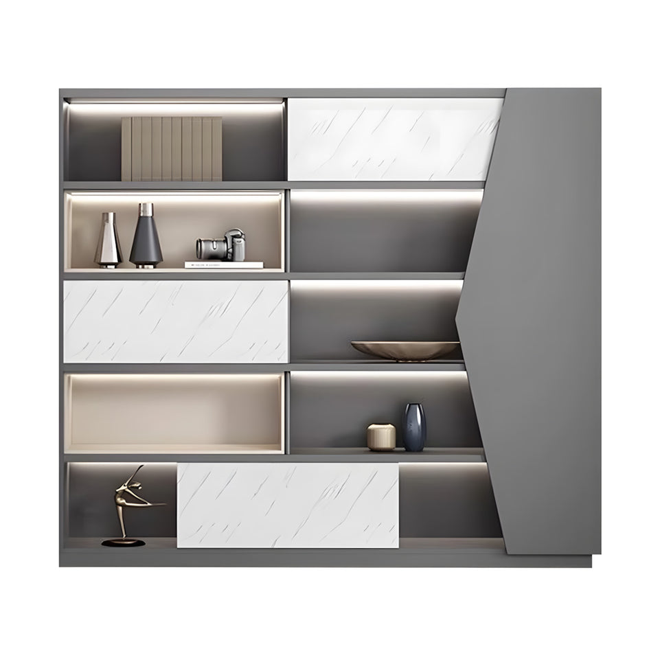 Large Open Storage Wooden Office File Cabinet with Multi-layer Design LBG-K039