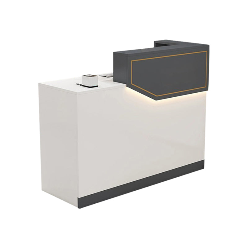 Small Front Desk with Corner and Keyboard Tray for Clothing Stores and Salons JDT-1047