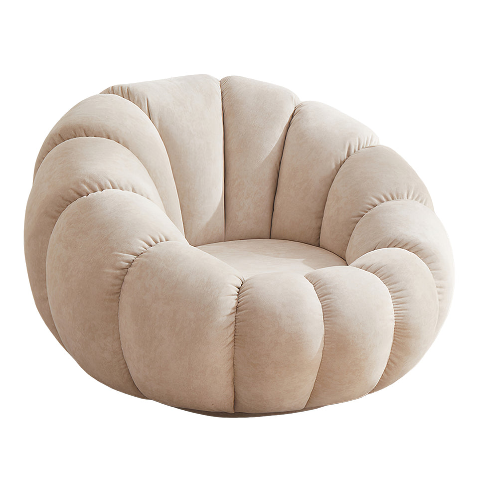 Stylish Pumpkin-Shaped Soft and Cozy Sofa for Living Room BSF-2038 In Stock)