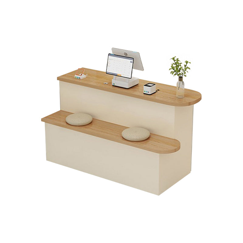 Simple and Natural Reception Desk for Clothing Stores and Nail Salons with  Rounded Edge JDT-10140