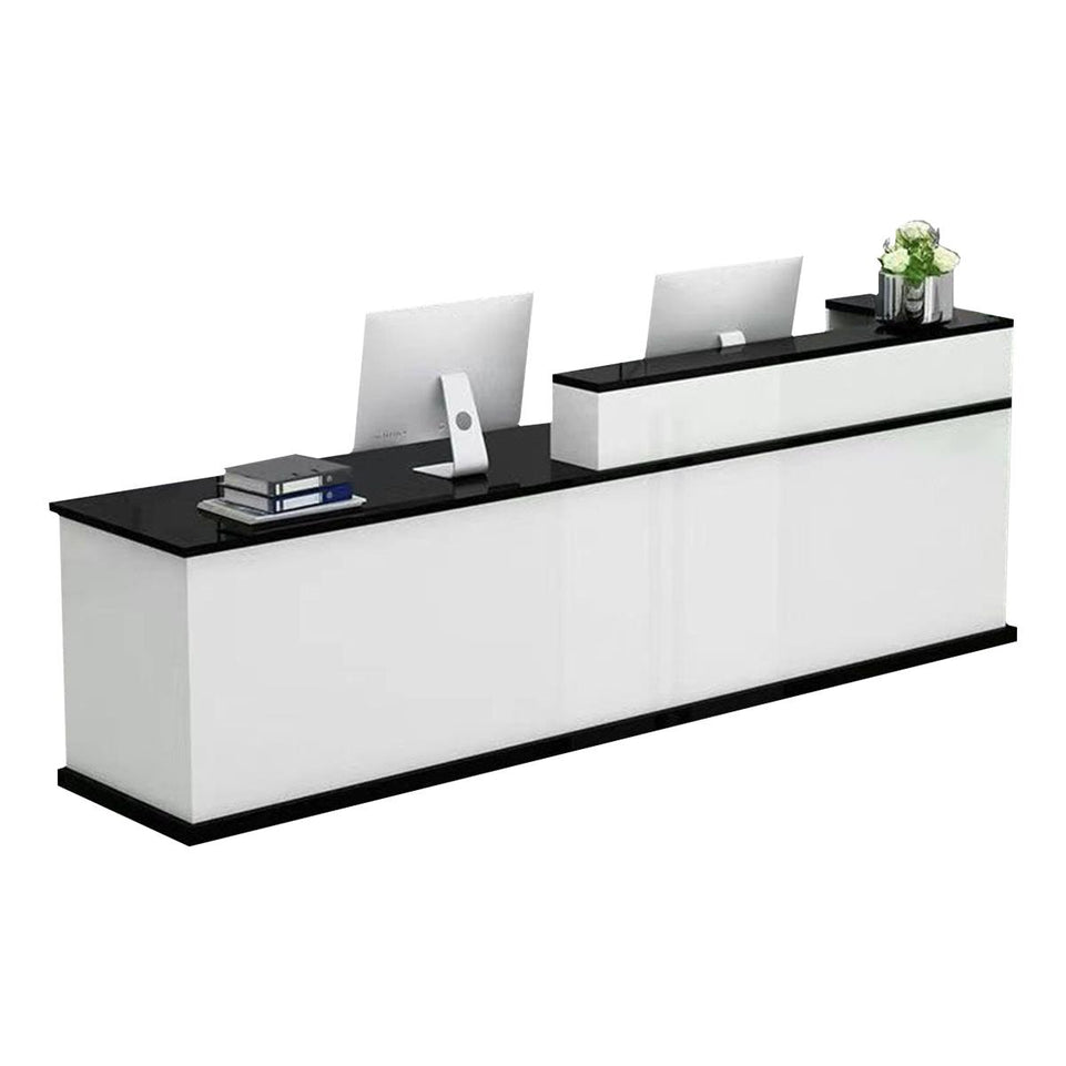 Corner Straight Stylish Reception Desk with Keyboard Tray and Drawers for Offices and Hotel Lobbies JDT-712
