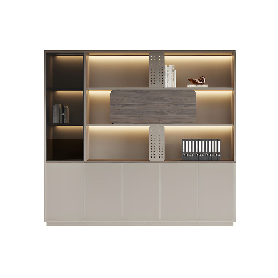 Chic Modular Wooden Office File & Book Cabinet for Manager Desks and Workspace Storage WJG-2171