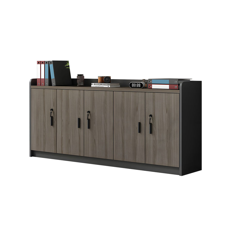 Elegant Wooden Office Low Cabinet With Lock, Large Storage Space, Smooth Silent Doors, Ideal for Conference Rooms and Workspaces CWG-2168
