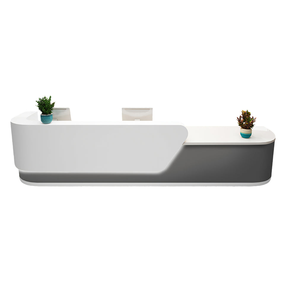 Modern Office Reception Desk with Curved Corner JDT-2065